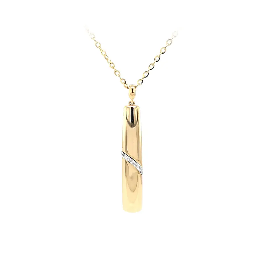 Gold Necklace with Zircons