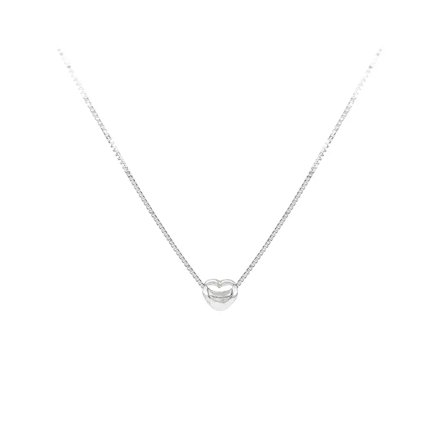 White Gold Heart Necklace