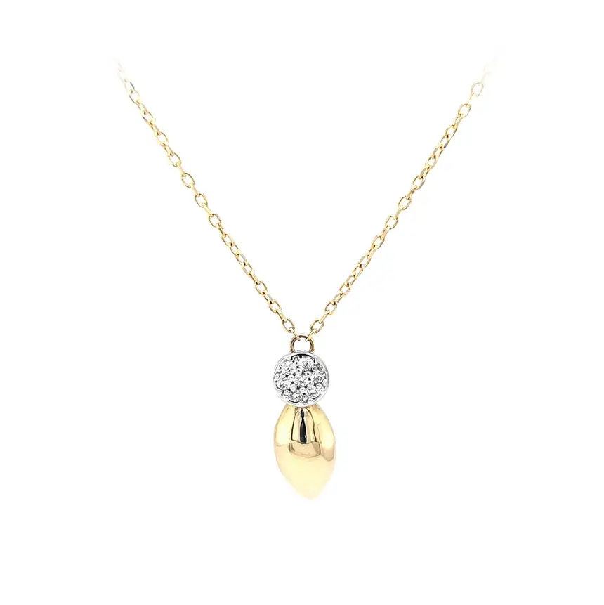 Necklace with Zirconias in Gold