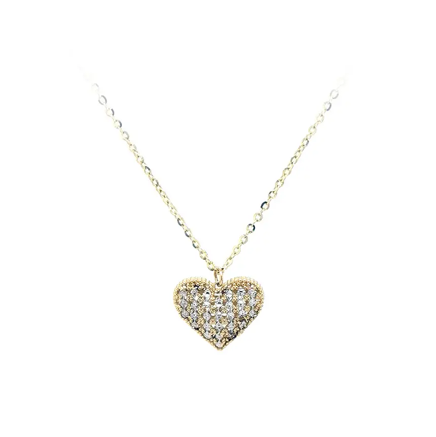 Necklace Hearts of Combination Gold