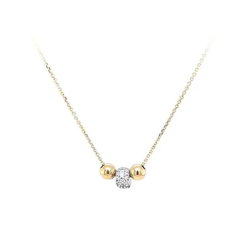 Necklace with Zirconias in Gold