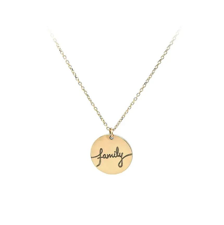 Gold Necklace with Pendant 'Family'