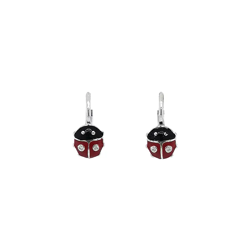 Baby Ladybug Earrings - Symbol of Happiness and Joy