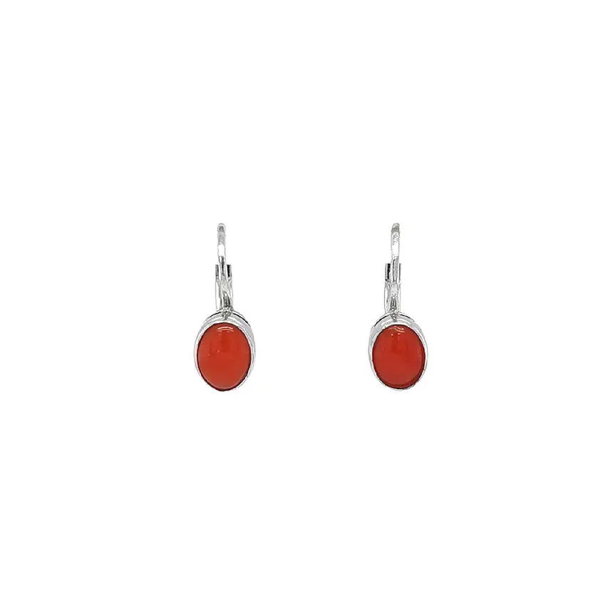 Coral and White Gold Earrings for Unique Style