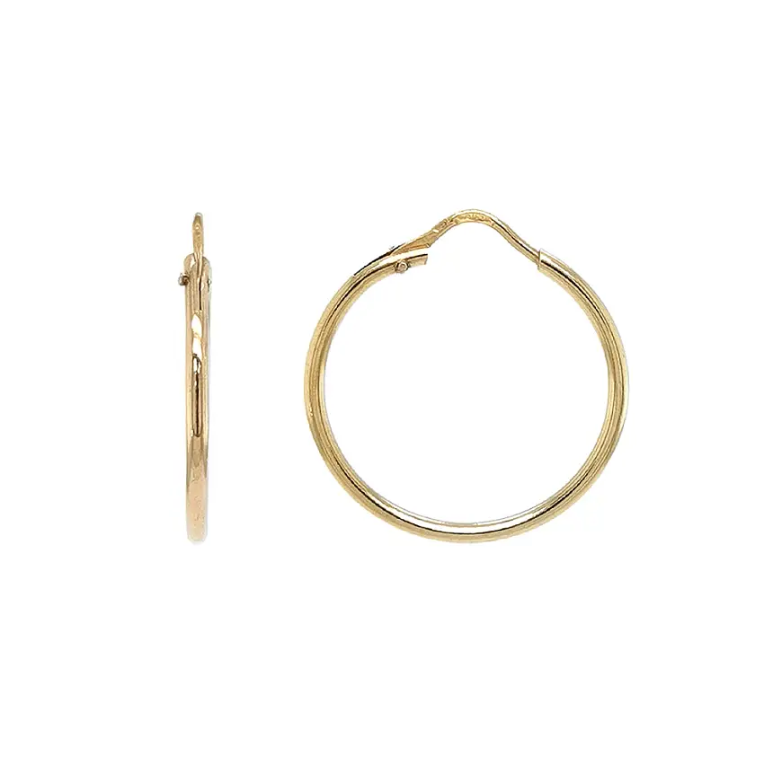 Elegant and Timeless Round Earrings in Gold
