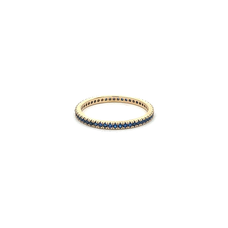 Gold Ring with Blue Stones Eternity