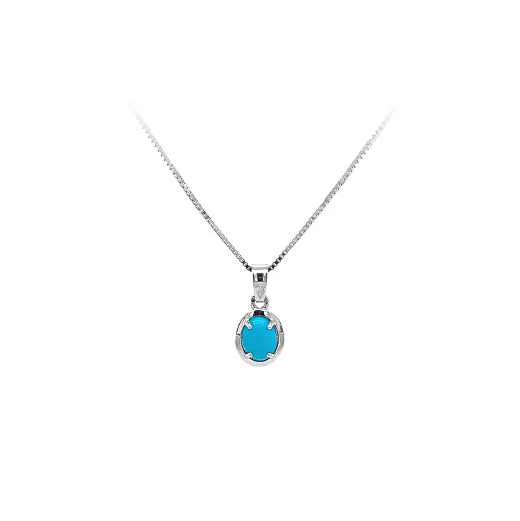 Pendant with Turquoise from White Gold