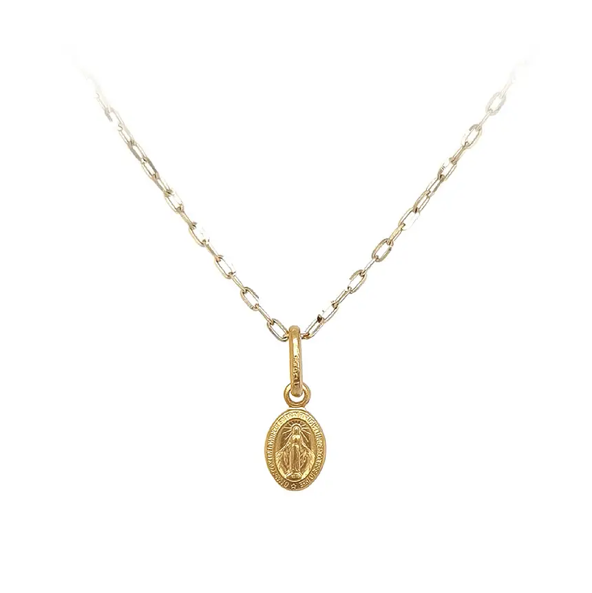 Gold Pendant Madonna Virgin Mary