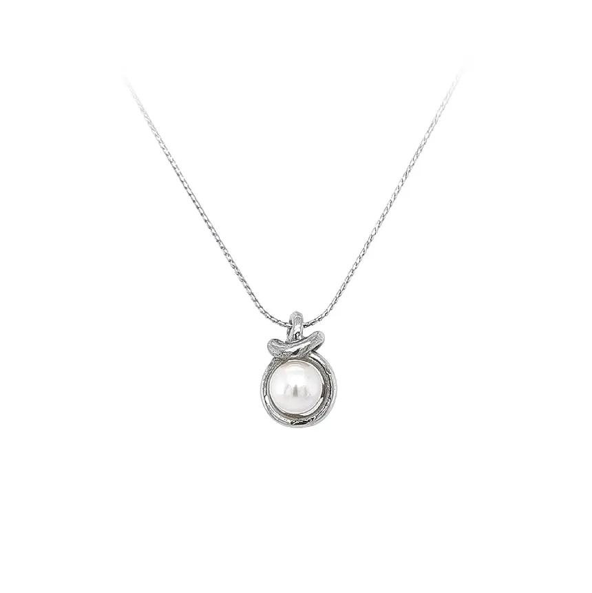 Luxury Pendant with Pearl - The Beauty of White Gold and Pure Elegance