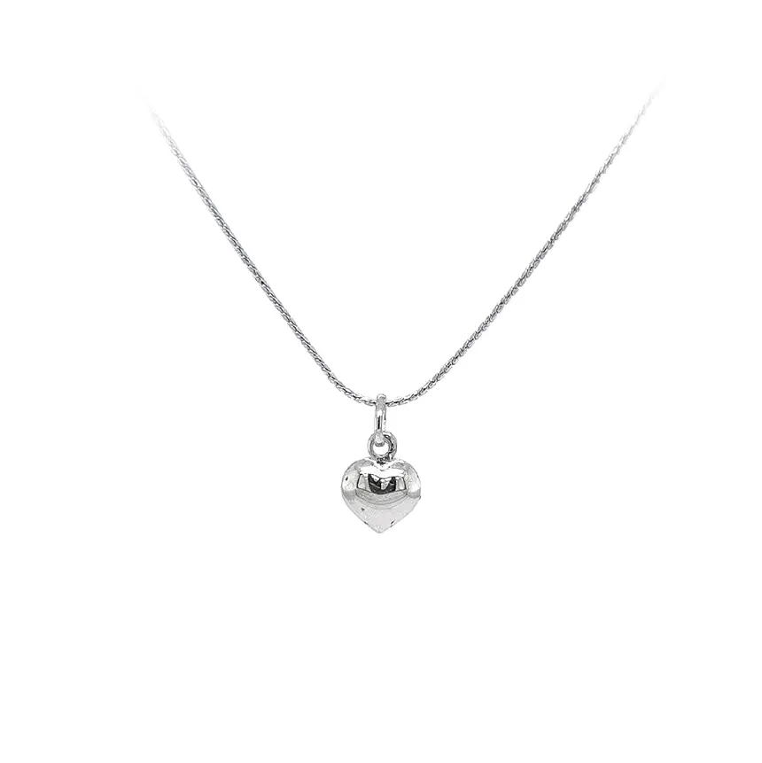 Pendant Heart of White Gold