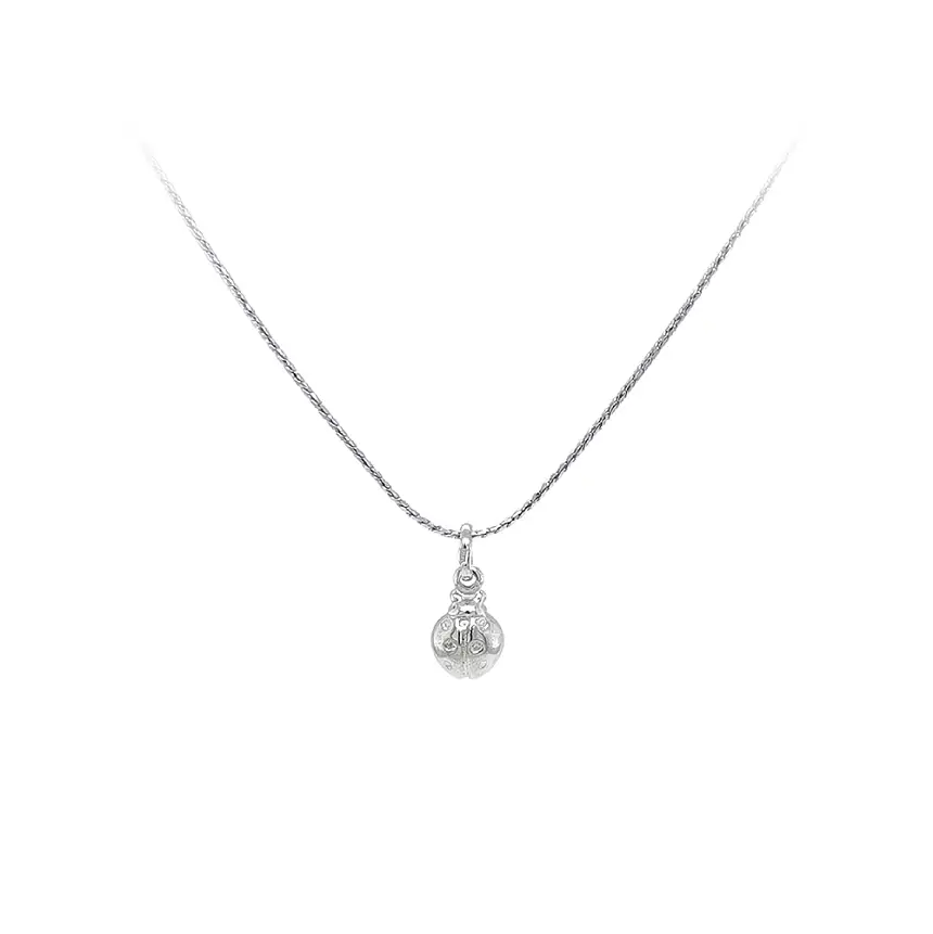 Pendant Ladybug from White Gold