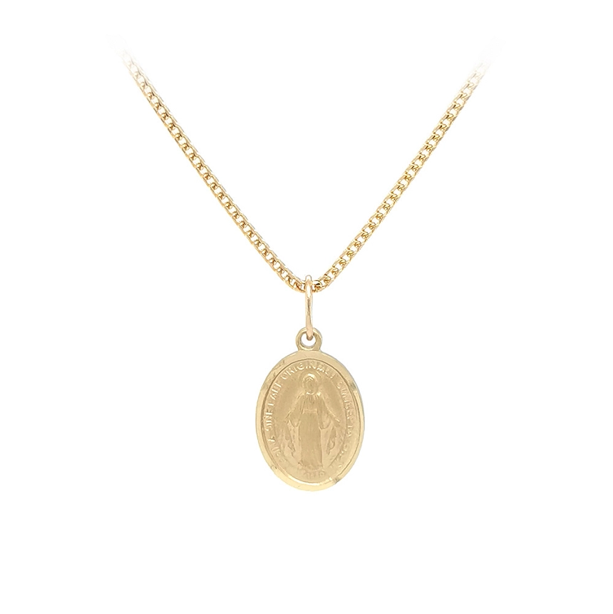 Gold Pendant Madonna Virgin Mary