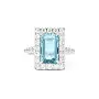 Harmony of Aquamarine and Diamonds in Luxury White Gold