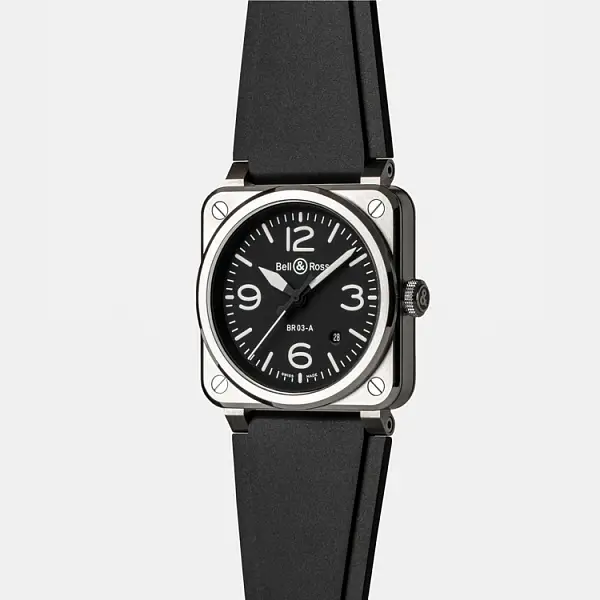Bell & Ross New BR-03 Black Steel BR03A-BL-ST/SRB