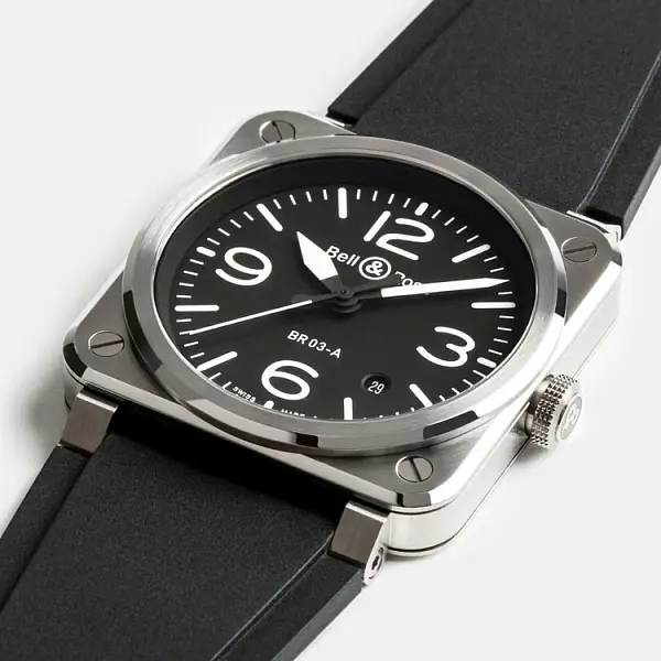 Bell & Ross New BR-03 Black Steel BR03A-BL-ST/SRB