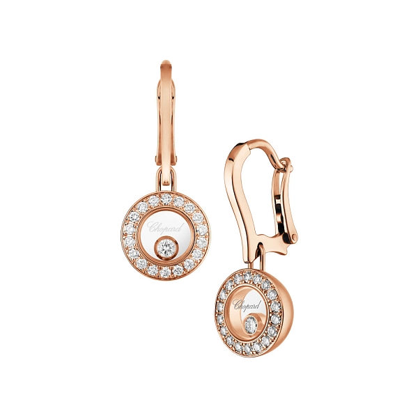Gold Earrings Chopard Happy Diamonds 83A017-5401