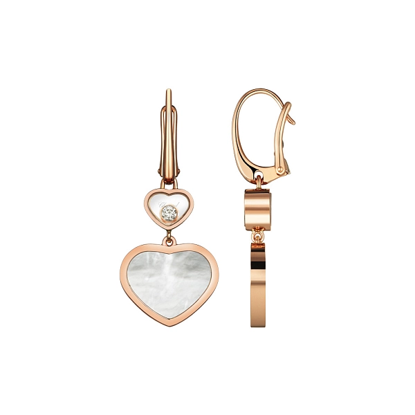 Gold Earrings Chopard Happy Hearts 837482-5310