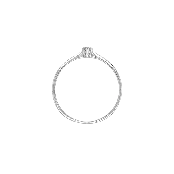 Gold Engagement Ring with Zircon