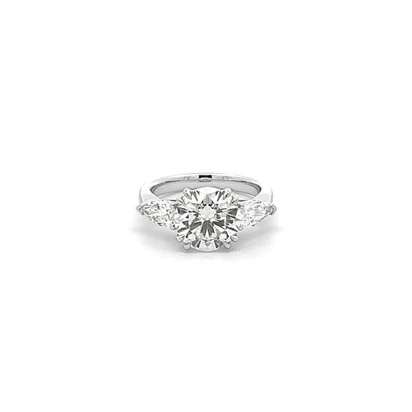 Gold Engagement Ring with Diamonds