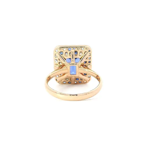 Exclusive Ring with Tanzanite, Sapphires and Diamonds Unique Luxury