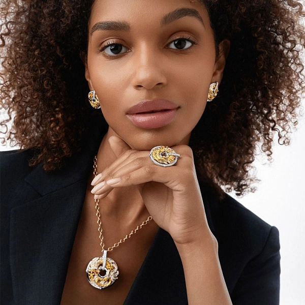Necklace Carrera Y Carrera New Shanghai Maxi Pave