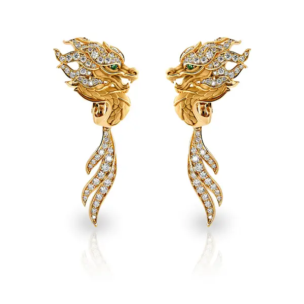 Earrings New Shanghai Maxi Pave