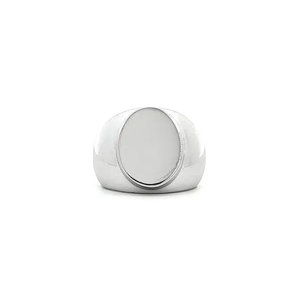 White Gold Signet Ring