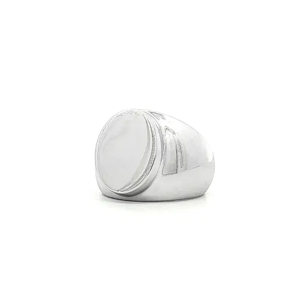 White Gold Signet Ring
