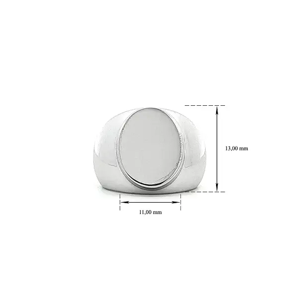 White Gold Signet Ring