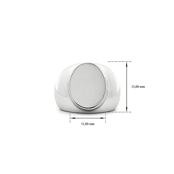 White Gold Signet Ring