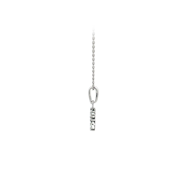 White Gold Pendant with Zirconia – Letter F