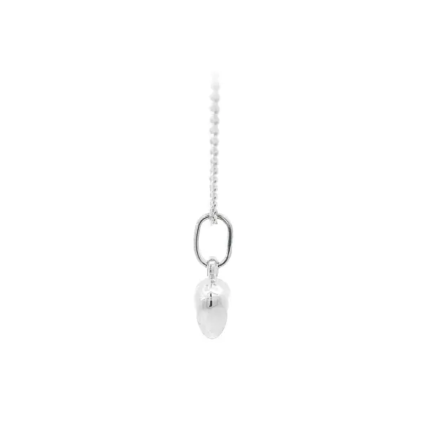 Minimalist White Gold Heart Pendant