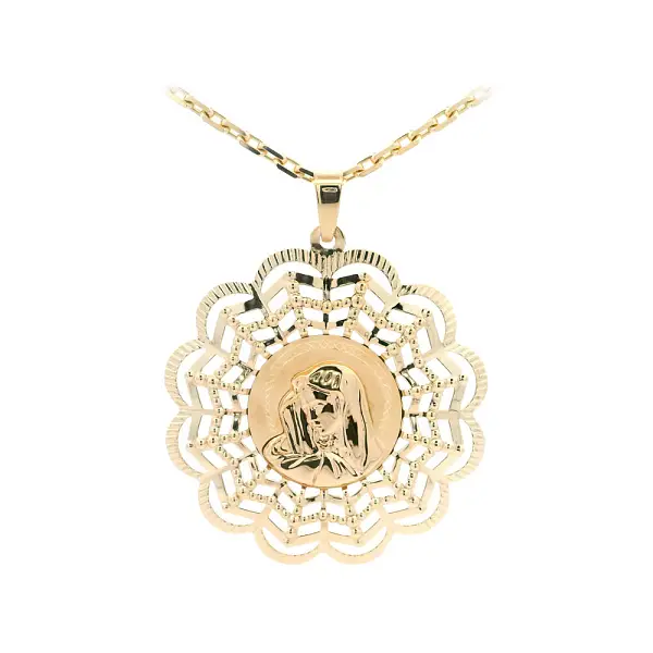 Exclusive Pendant Virgin Mary in Lace Frame