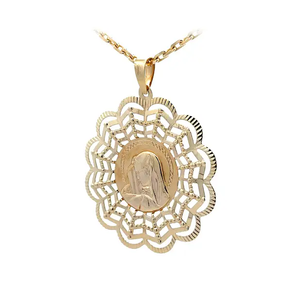 Exclusive Pendant Virgin Mary in Lace Frame