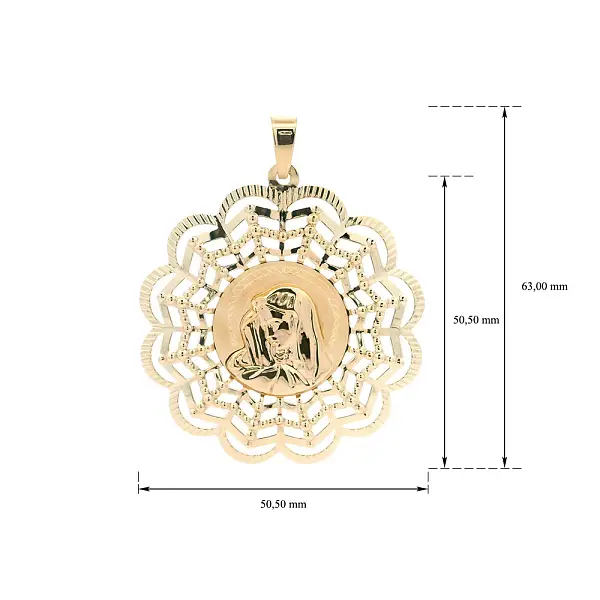 Exclusive Pendant Virgin Mary in Lace Frame