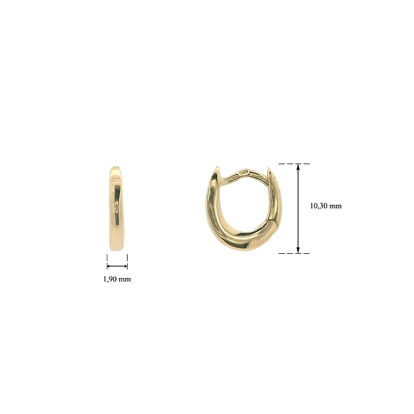 Elegant 14K Yellow Gold Hoop Earrings