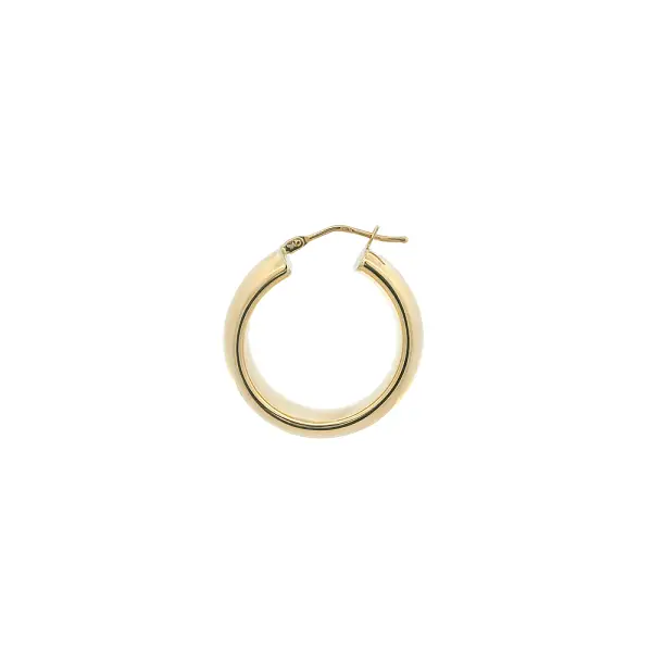 Wide 14K Yellow Gold Hoop Earrings, Ø 27.30 mm
