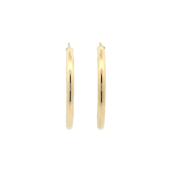 Delicate 14K Yellow Gold Hoop Earrings, Ø 46.80 mm