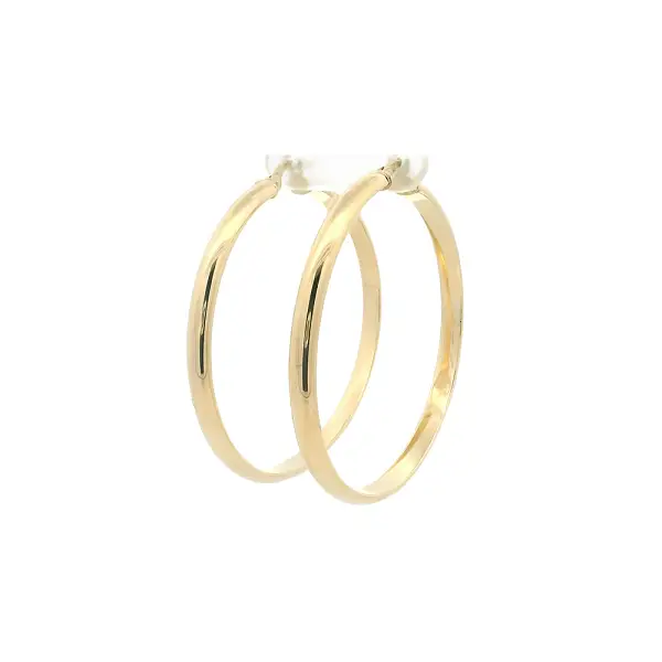 Delicate 14K Yellow Gold Hoop Earrings, Ø 46.80 mm