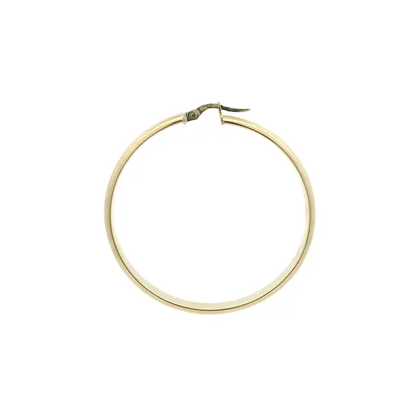 Delicate 14K Yellow Gold Hoop Earrings, Ø 46.80 mm