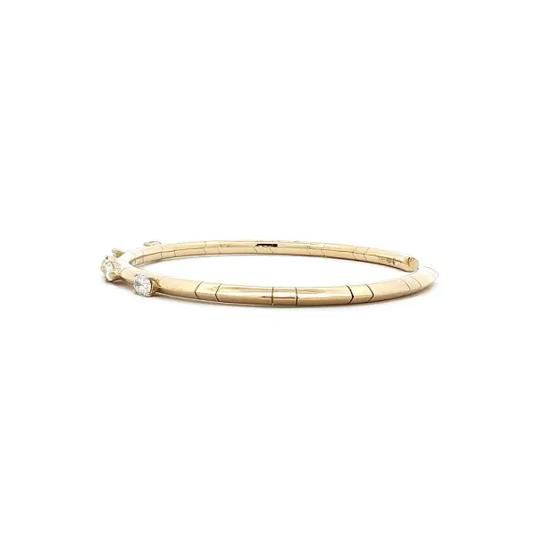 Diamond cuff bracelet made of 18kt yellow gold, 0,79 ct