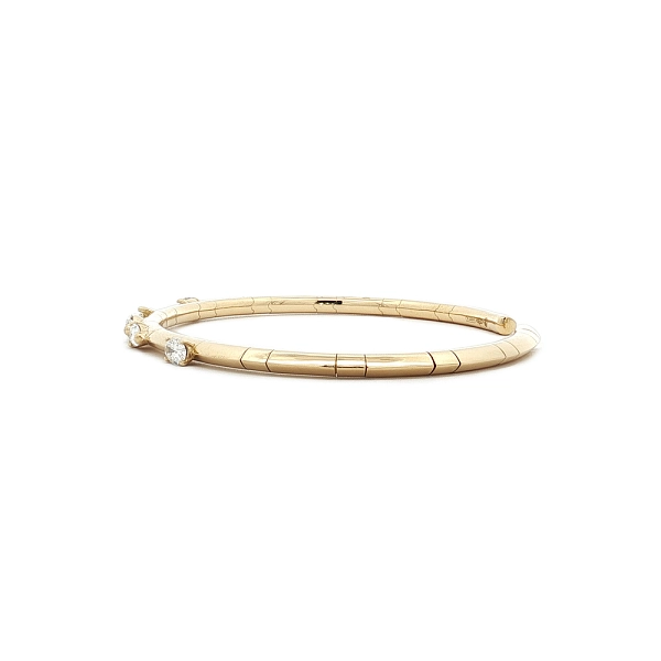 Diamond cuff bracelet made of 18kt yellow gold, 0,79 ct