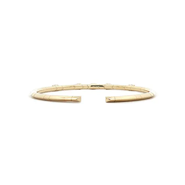Diamond cuff bracelet made of 18kt yellow gold, 0,79 ct