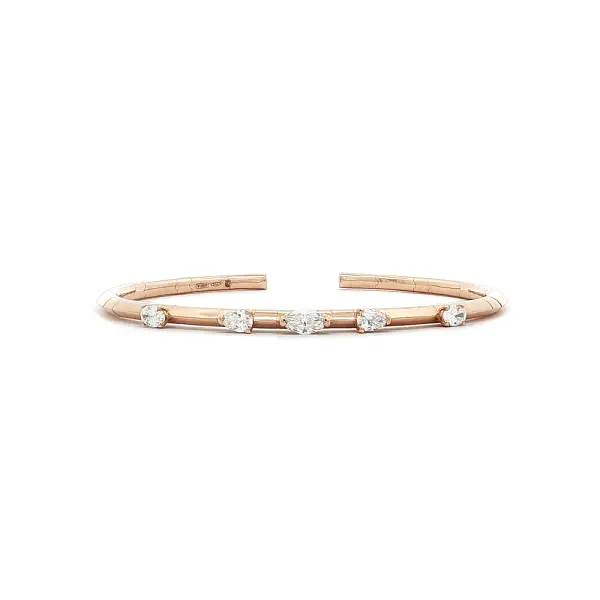 Diamond Cuff Bracelet in 18kt Rose Gold, 0.79 ct