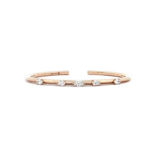 Diamond Cuff Bracelet in 18kt Rose Gold, 0.79 ct