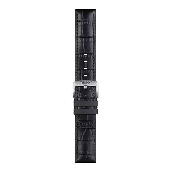 Tissot black rubber and leather strap 22 mm T852.046.761