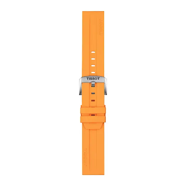 Orange silicone strap Tissot 22 mm T852.047.918