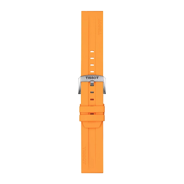 Orange silicone strap Tissot 22 mm T852.047.918