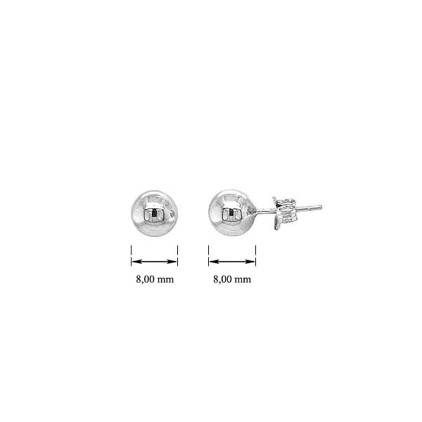 Women’s white gold stud earrings