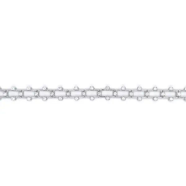 Women’s white gold necklace with zirconia